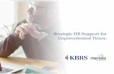 Strategic HR Support for Unprecedented Times. · KBRS and Meridia Recruitment Solutions work in collaboration to attract top talent drawing on both well-established networks and proven
