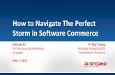 How to Navigate The Perfect Storm in Software Commerce · 5/7/2013  · 3.Questions will be answered towards the end of the webinar. 4.Unanswered questions and parking lot items will