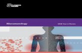 Rheumatology 2018 Year in Review · Health’s Division of Rheumatology. This year the American College of Rheumatology (ACR) acknowledged the ... accomplished scientists in other
