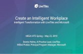 Create an Intelligent Workplace · Create an Intelligent Workplace ... Feedback Loops Conversation Modeling IM Mock-Ups Storyboarding Conversational Flowcharts ... AI strategy Pilot