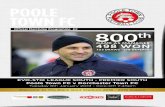 POOLE TOWN FC · 2019-01-09 · POOLE TOWN FC Official Matchday Programme £2 Welcome To The Black Gold Stadium 2018 - 2019 Season EVO-STIK LEAGUE SOUTH - PREMIER SOUTH Poole Town