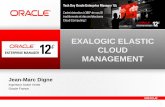 EXALOGIC ELASTIC CLOUD MANAGEMENTndclients.com/.../oem12c_pres_exalogic_management.pdf · – Les binaires WebLogic Server et les élements de configuration du domaine – Les applications,