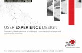 USER EXPERIENCE DESIGN - Red & Yellow...User experience design is the process of enhancing the pleasure a person feels when interacting with a product or service – specifically online.