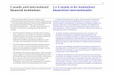 Canada and international financial institutions...37 Canada and international ﬁnancial institutions This article provides an overview of the major international financial institutions
