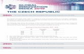 THE CZECH REPUBLIC - WIPO · 2019-11-04 · 1 . 16th . The Czech Republic ranks 16th among the 39 economies in Europe. THE CZECH REPUBLIC . The Global Innovation Index (GII) is a