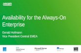 Availability for the Always-On Enterprise - Veeam Software€¦ · Availability for the Always-On Enterprise Meet SLAs with a RTPO of less than 15 minutes. % of Workloads < 1sec