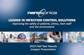 LEADER IN INFECTION CONTROL SOLUTIONS · LEADER IN INFECTION CONTROL SOLUTIONS Improving the safety of patients, clinics, their staff and the environment 2015 Half Year Results Investor