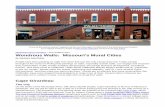 Wondrous Walls: Missouri’s Mural Cities · 2016-07-01 · Wondrous Walls: Missouri’s Mural Cities . by Barbara MacRobie. People have been painting on walls ever since that was