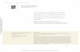 Antecedents of Personality Disorder in Childhood and … · A D V A N C E Antecedents of Personality Disorder in Childhood and Adolescence: Toward an Integrative Developmental Model