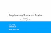 Deep Learning Theory and Practiceweb.cecs.pdx.edu/~willke/courses/510/lectures/lecture1.pdf · The results and aftermath of the Netﬂix Prize • 10% improvement = RMSE from 0.9525