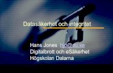 Datasäkerhet och integritet - index-of.co.ukindex-of.co.uk/presentation/ch1-introduction.pdf · Se kursplanen i fronter Lärandemål Innehåll DM 1 – Introduktion, kryptering DM