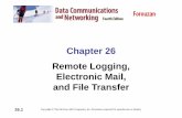 Chapter 26 Remote Logging, Electronic Mail, and File ...plw/dccn/presentation/ch26.pdf · Figure 26.9 Fourth scenario in electronic mail 26.22. Figure 26.10 Push versus pull in electronic