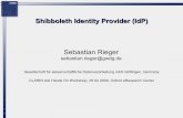 Shibboleth Identity Provider (IdP) - CLARIN · Shibboleth Identity Provider (IdP) Sebastian Rieger sebastian.rieger@gwdg.de. CLARIN AAI Shibboleth Workshop 2 Integrating your local