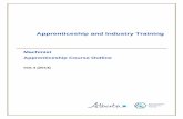 Machinist Apprenticeship Course Outline - Alberta · objectives for all course outlines, this trade’s PAC will be inserting these safety outcomes into the main body of their course