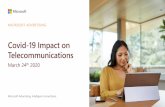 Covid-19 Impact on Telecommunications · Fixed internet connections are the main way Australians download their data. 1. ACMA communication report 2018 -2019, AprilJune, 2018. 2.
