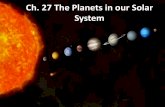 Ch. 27 The Planets in our Solar System · So What Else is in our Solar System? Comets, and Asteroids, and Meteors –Oh My! •Comets - dust particles trapped in a mixture of water,