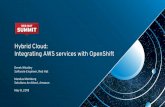 Integrating AWS services with OpenShift · Integrating AWS services with OpenShift Derek Whatley Software Engineer, Red Hat Mandus Momberg Solutions Architect, Amazon May 8, 2018.
