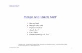 Merge and Quick Sort - Islamic University of Merge and Quick Sort Lawrence M. Brown Merge Sort Tree