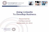 Using LinkedIn To Develop Businesscpaacademy.s3.amazonaws.com/PPT/linkedin2013.pdf · referrals and develop new business –Managing your “brand” by posting status updates, posting