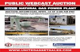 PUBLIC WEBCAST AUCTION - United Asset Sales · public webcast auction bid onsite or bid online gantry & overhead cranes, air compressors, motors, pumps, machine shop, facility support