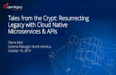 Tales from the Crypt: Resurrecting Legacy with …...Tales from the Crypt: Resurrecting Legacy with Cloud Native Microservices & APIs Shane Kent General Manager, North America October