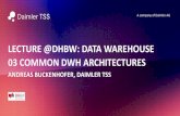 LECTURE @DHBW: DATA WAREHOUSE 03 COMMON DWH …buckenhofer/20182DWH/...I'm regularly giving a full lecture on Data Warehousing and a seminar on ... version of the truth” • Integrates