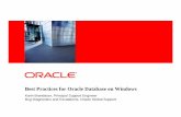 Best Practices for Oracle Database on Windows · Oracle Fail Safe • Integrated with Microsoft Clustering, Fail Safe is a core feature included with every Oracle 10g and Oracle9i