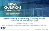 Standardizing, Modernizing, Securing Health Information ... · Standardizing, Modernizing, Securing Health Information Technology (IT) Session 9, February 12, 2019 ... or governance
