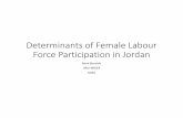 Determinants of Female Labour Force Participation in Jordan · Female labour force participation in Jordan is the second lowest in the world… 0 5 10 15 20 25 30 35 40 45 1990 1991