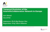 Temporal Evolution of the ScientificCollaboration Network ... · Temporal Evolution of the ScientificCollaboration Network in Europe Jori Jämsä 23.3.2015 Instructor: Ph.D Raj Kumar