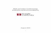 Web and Video Conferencing: Evaluation & Recommendations WVC... · In November 2018, prior to the spring semester WVC evaluation, Adobe informed us they decided to ... a contemporary