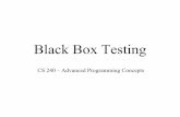 Black Box Testing - Brigham Young University Black Box Testing â€¢Black box testing tends to find different