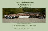 Washington Outdoor Women...3 We are pleased to present our 20th annual report for your review. Washington Outdoor Women (WOW) continues to find that women and girls are eager to reconnect