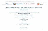 EUROPEAN MASTER IN BUSINESS STUDIES · Exposé: The factors influencing the buying decision counterfeit luxury goods 3 ABSTRACT Keyword: counterfeit, luxury branded, luxury, brand,