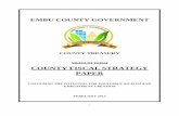 COUNTY TREASURY · 2017-06-12 · EMBU COUNTY GOVERNMENT COUNTY TREASURY MEDIUM TERM ... Hearing of October 2014 and the 2014/15 County Budget Review and Outlook Paper (CBROP), which