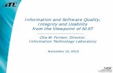 Information and Software Quality, Integrity and Usability ...mitiq.mit.edu/ICIQ/Documents/IQ Conference 2010... · and Presidential awards in manufacturing, service, small business,