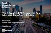 Top 5 Reasons HPE Delivers the Best Microsoft Azure Stack ... · HPE ProLiant for Microsoft Azure Stack Deliver Azure -consistent services from your data center Multiple packaging