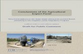 Conclusions of the Agricultural Expert Panel€¦ · Conclusions of the Agricultural ... the Irrigation Training & Research Center, or ... The Agricultural Expert Panel (referred