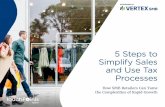 5 Steps to Simplify Sales and Use Tax Processes · 2020-05-07 · 5 Steps to Simplify Sales and Use Tax Processes / 2 Introduction For any retail enterprise, from the smallest mom-and-pop