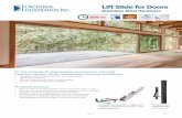 Lift Slide for Doors - fenestration.net · Lift Slide for Doors Stainless Steel Hardware Page 1 of 4 A200701 FFI has complete lift slide systems and solutions, including hardware,