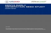 KENYA EARLY GENERATION SEED STUDY - Africa Lead · Foundation (BMGF) partnerships to make significant seed system changes to break the bottlenecks on breeder and foundation seed,