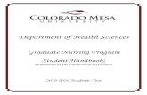 Department of Health Sciences - coloradomesa.edu · Department of Health Sciences Graduate Nursing Program Student Handbook: A Supplement to the CMU Graduate Policies and Procedures