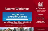 Resume Workshop - Engineeringlpeyton/resumeWorkshop.pdf · •Proofread your resume for grammar and spelling To view our sample resumes visit. Cover Letter Goals of a cover letter: