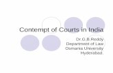 Contempt of Courts in India of Courts in India.pdf · Contempt of Court – Position Under the Constitution Constitution of India -Art. 129 :Supreme Court to be a court of record.—The