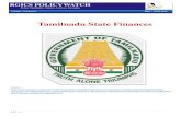 Tamilnadu State Finances RGICS POLICY WATCH (Septembe… · Tamilnadu State Finances Introduction: Tamil Nadu is the southernmost state of India sharing its border with the States