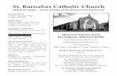 St. Barnabas Catholic Church - WordPress.com · 2016-03-27 · St. Barnabas Catholic Church ... Friday 4/1 * Saturday 4/2 8:30am Easter Flower Memorial names to this book, which is