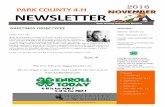 PARK COUNTY 4 H 2016 NEWSLETTER · 1 Park County 4-H Newsletter NOVEMBER 2016