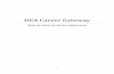 DEA Career Gateway · Once you have completed the DEA Career Gateway registration, you may, retrieve notifications from DEA regarding your current application(s), see a listing of