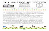ST. PAUL’S UCC NEWSLETTER - Clover Sitesstorage.cloversites.com... · Saturday, June 11, 2016 Theatrical entertainment, homemade desserts, and a silent auction is included. ...