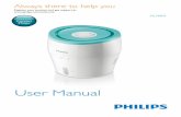 User Manual - Philips · Clean the body of the humidifier Regularly clean the inside and outside of the humidifier to prevent dust from collecting. 1 Wipe away dust with a soft dry